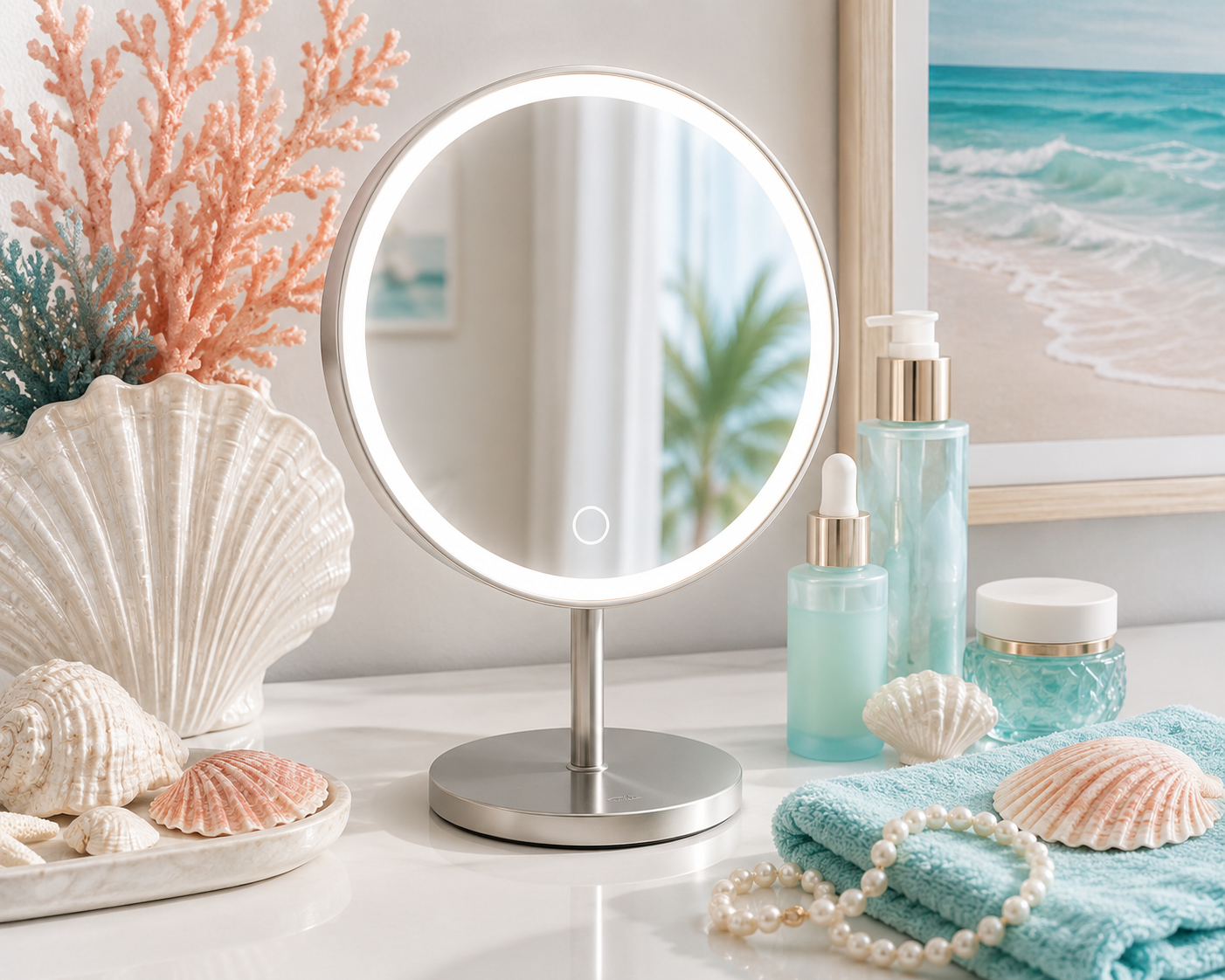 Shell Glow LED Mirror
