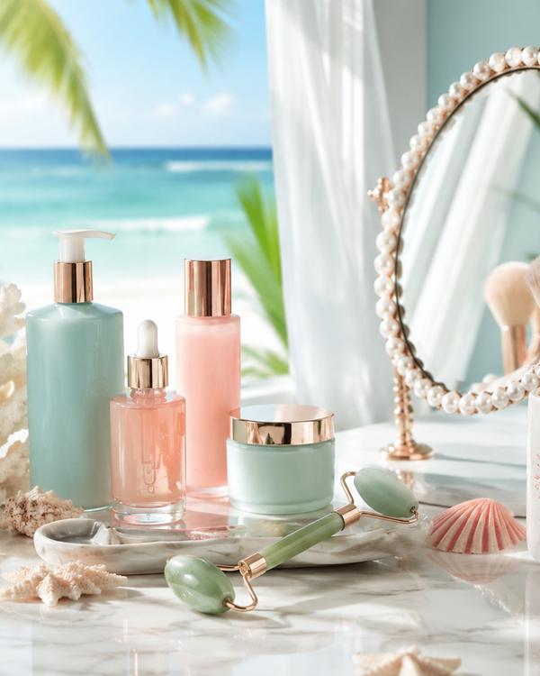 Coral Glow Vanity Set