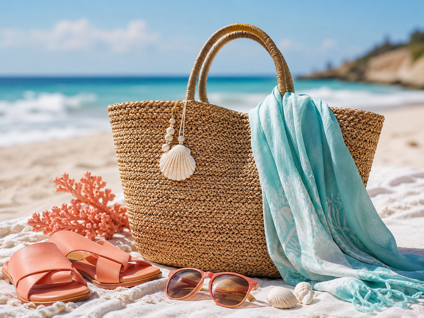 Shell Charm Tote Bag