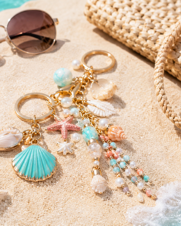 Ocean Charm Keychain Set