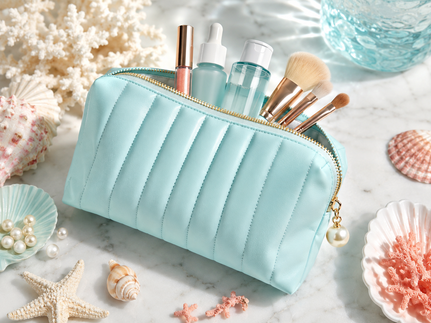 Sea Pearl Makeup Pouch